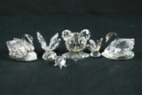 6 Swarovski Crystal Animals