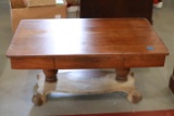 Oak Library Table Converted to Coffee Table
