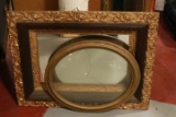 Oval Frame with Concave Glass, Victorian Framed Mirror