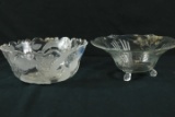 2 Glass Bowls