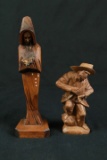 2 Wooden Figurines