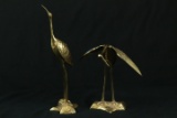 Pair of brass Cranes