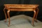 Queen Anne Cherry & Burl Top Hall Table