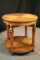 Oak Round Top End Table
