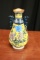 Vintage Yellow Crackle Vase Formalities By Braums Brothers Imperial Peony