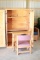 Crate Style Desk Cabinet with Chair