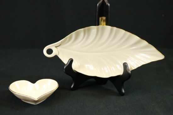 Lenox Leaf Plate & Lenox Heart Dish