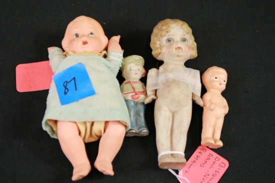 4 Antique Dolls