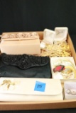 Flat Of Costume Jewelry & Purses