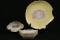 5 German Reticulated Condiment Trays & Cameo German Plate