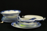 16 Piece Idris Flow Blue China Pieces