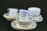 Partial Set Of English Blueware China