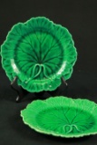 2 Wedgwood Leaf Plates