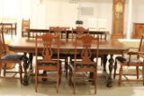 Mahogany Dining Room Table, 6 Chairs, & 2 Leaves