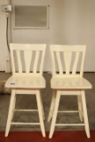 Pair Of White Bar Chairs