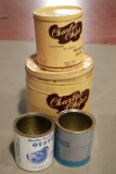 2 Charles Chip Cans & 2 Oyster Cans