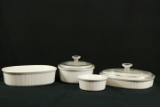 4 Corningware Dishes, 2 With Tops