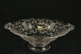 Rose Point Pattern Double Handled Bowl