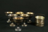 6 Sterling Cups & 6 Sterling Silver Coasters