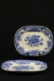 2 Blueware Plates