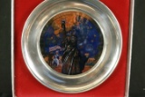 Statue Of Liberty Commemorative Plate In Stained Glass & Pewter