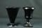 2 Onyx Glass Vases