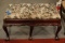 Mahogany Bench with Heavy Carving