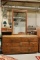 Drexel Asian Style Oak Dresser & Mirror