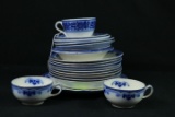 Assorted Pieces of Idris Flow Blue China