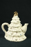 Jeweled Lenox Christmas Tree Tea Pot