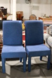 2 Denim Covered Chairs