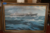 Oil on Canvas Cargo Ship