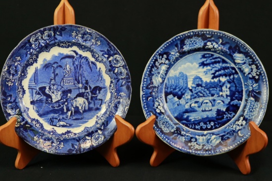 4 Blueware Plates