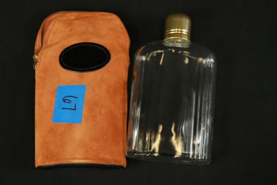 Glass Flask with Case