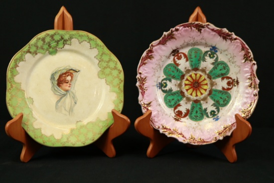 2 Antique Porcelain Plates