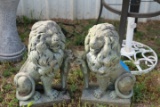 Pair Of Concrete Lions