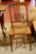 Victorian Oak Cane Bottom Chair