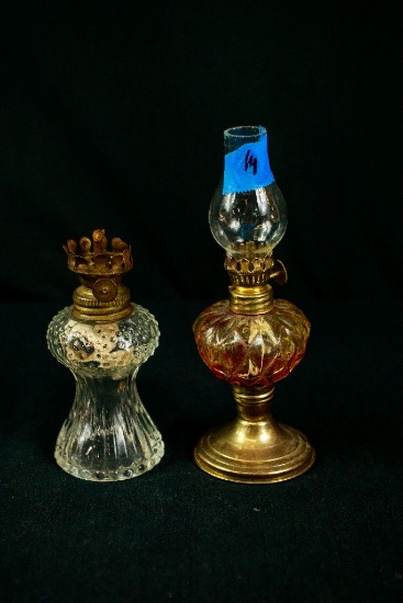 2 Miniature Oil Lamps