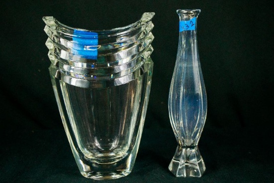 Signed Crystal Vase, Crystal Vase