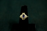 Sterling Silver Ring with Blue Sapphire