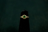 Gold over Sterling Silver Emerald Ring