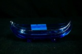 Blue Depression Glass Gondola Bowl