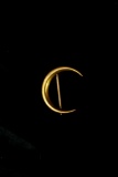 14k Gold Half Moon Pin