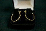 Gold over Sterling Silver Hoop Earrings