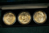 Two 3 Piece Eisenhower Dollar Sets