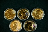5 Presidential Dollar Coins