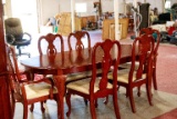 Cherry Table & 6 Chairs With Leaf