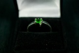 Sterling Silver Lab Emerald Ring