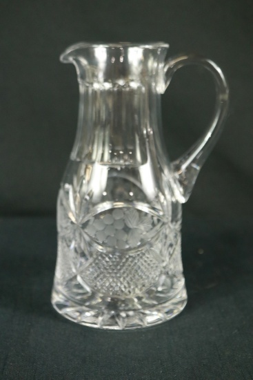 Etched Crystal Pitcher