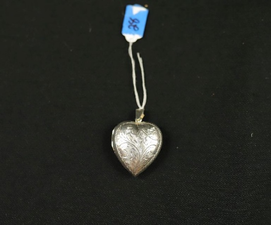 Sterling Silver Musical Heart Pendant